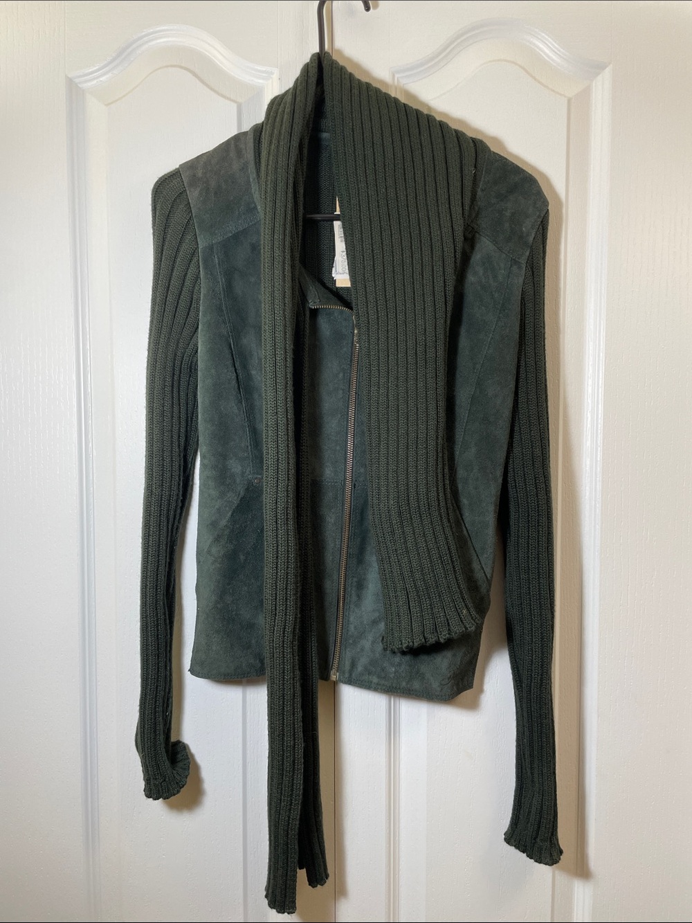 Vintage Diesel 100% Calf Leather mixed with Wool Jacket.